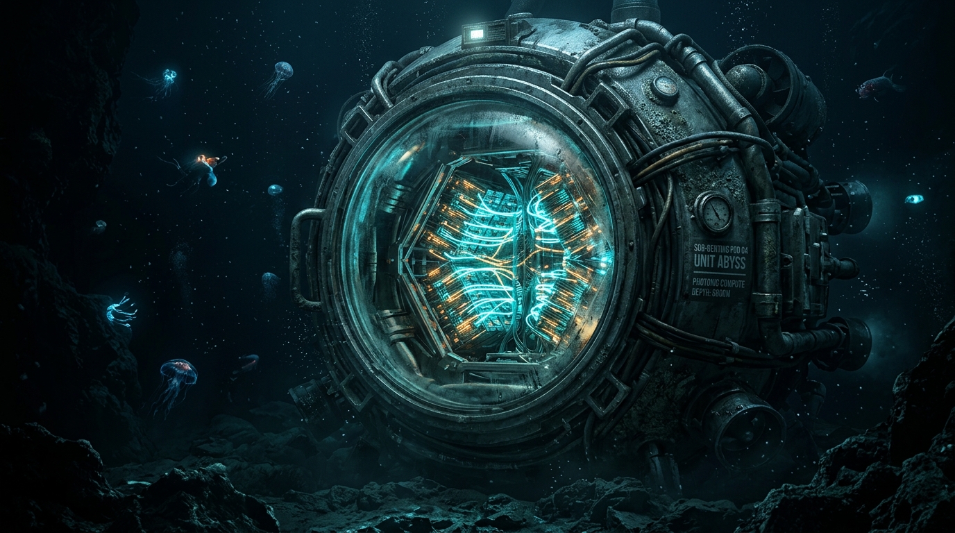 Sub-Benthic Photonic Compute Pod Submerged in Pressurized Nitrogen